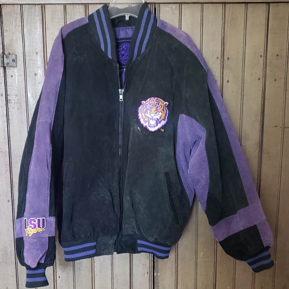 ***VINTAGE***  LSU Leather Coat, Mens M
